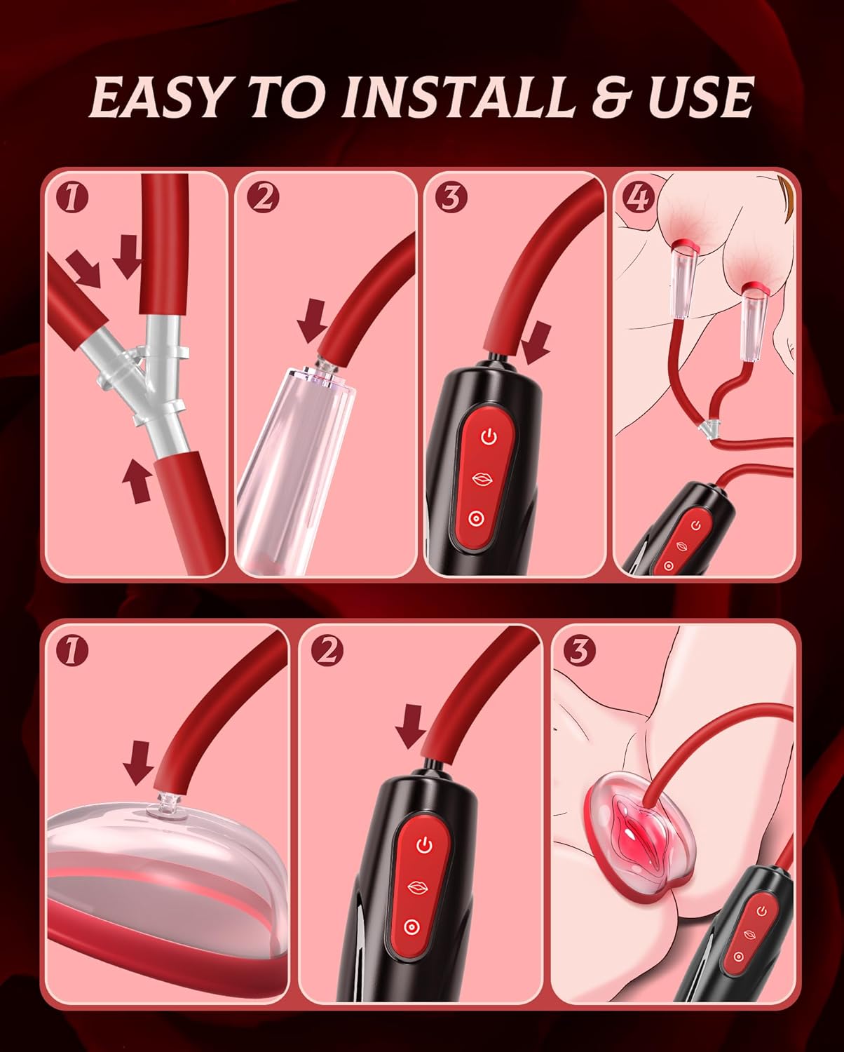 SuctionY 3 - in - 1 Pussy & Nipple Pleasure Pump - Vixen | Nova Network