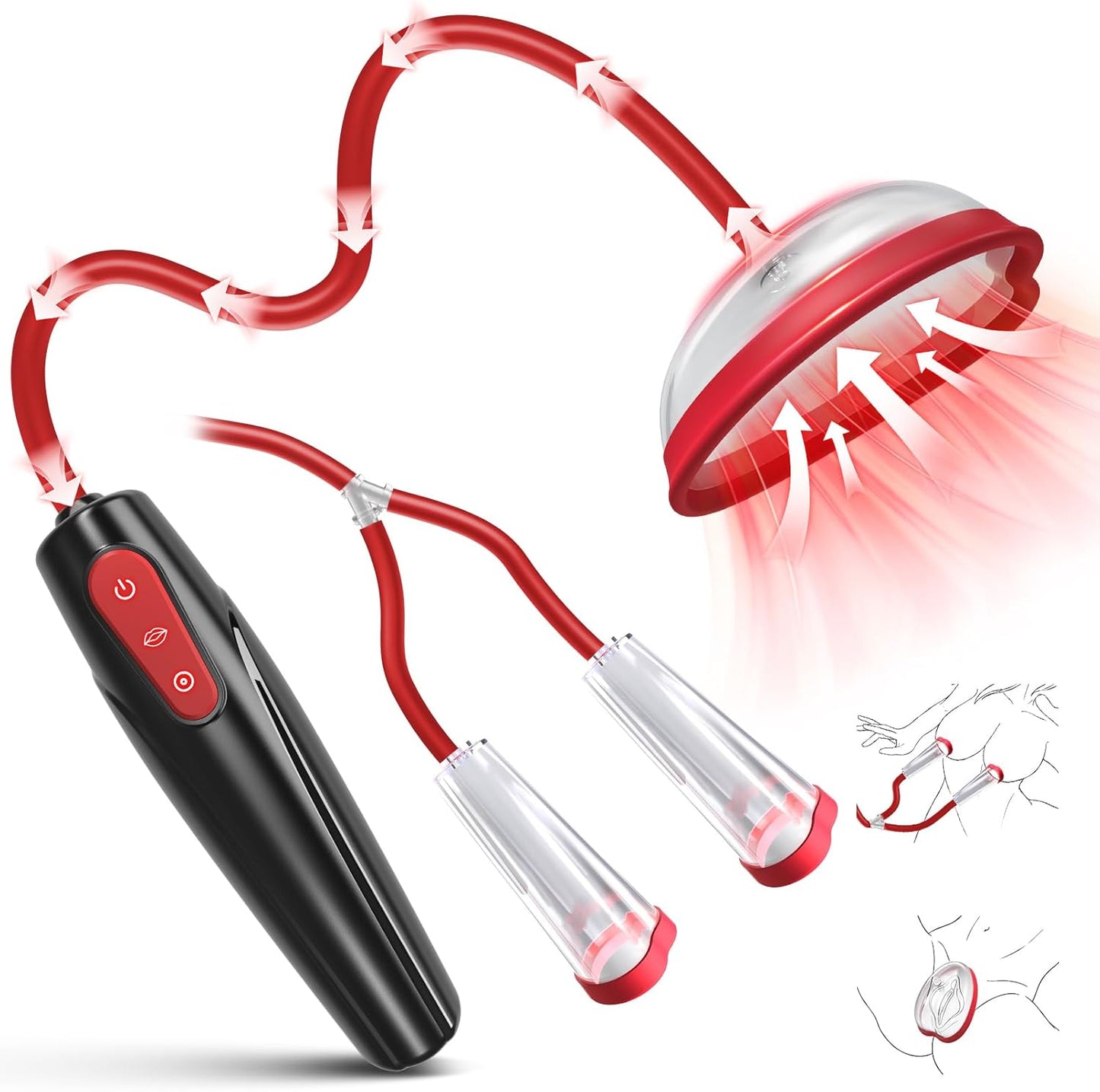 SuctionY 3 - in - 1 Pussy & Nipple Pleasure Pump - Vixen | Nova Network