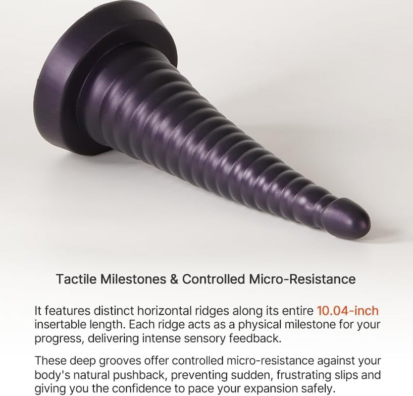 SummitCone 11" Anal Dilator Trainer – Progressive Stretch, Suction Base - Vixen Adult Playroom