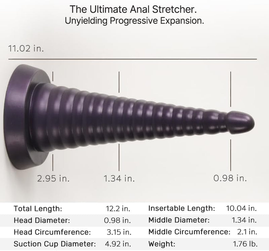 SummitCone 11" Anal Dilator Trainer – Progressive Stretch, Suction Base - Vixen Adult Playroom