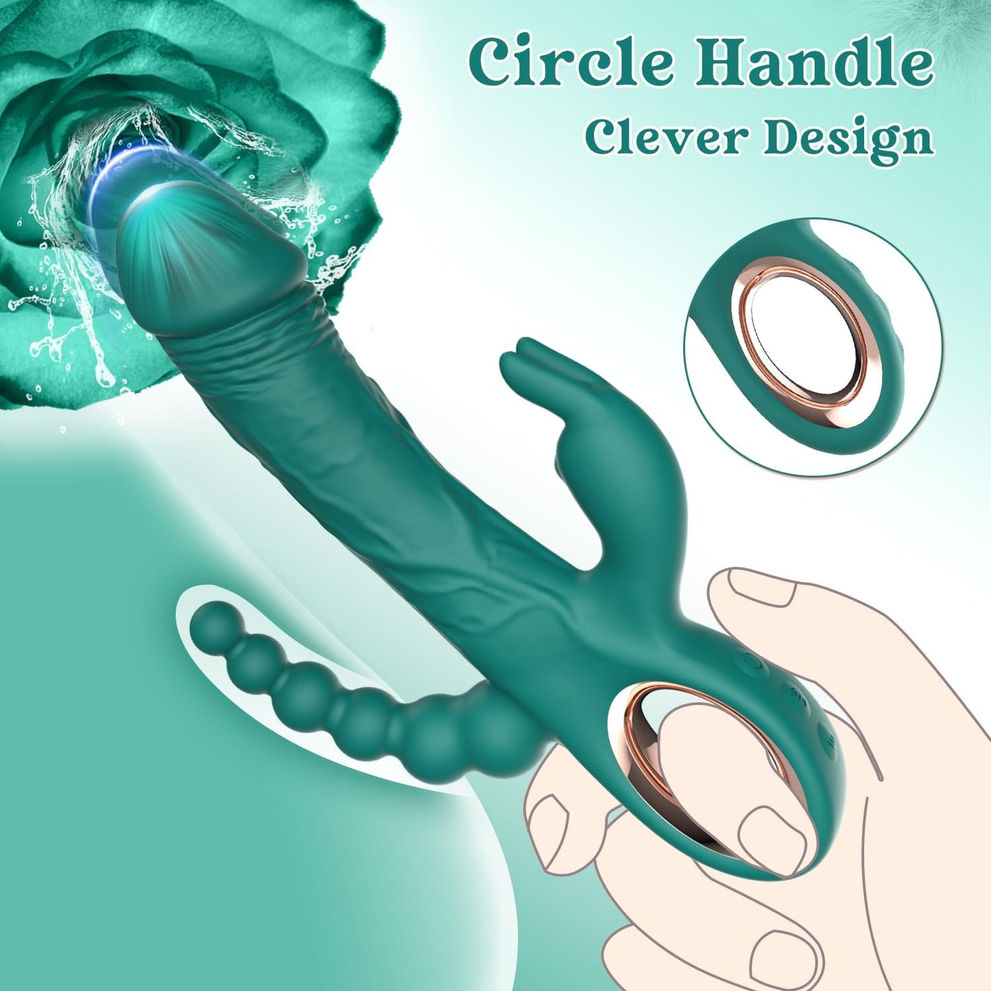 SuperX Thrusting Rabbit Vibrator with Anal Beads - Vixen | Nova Network