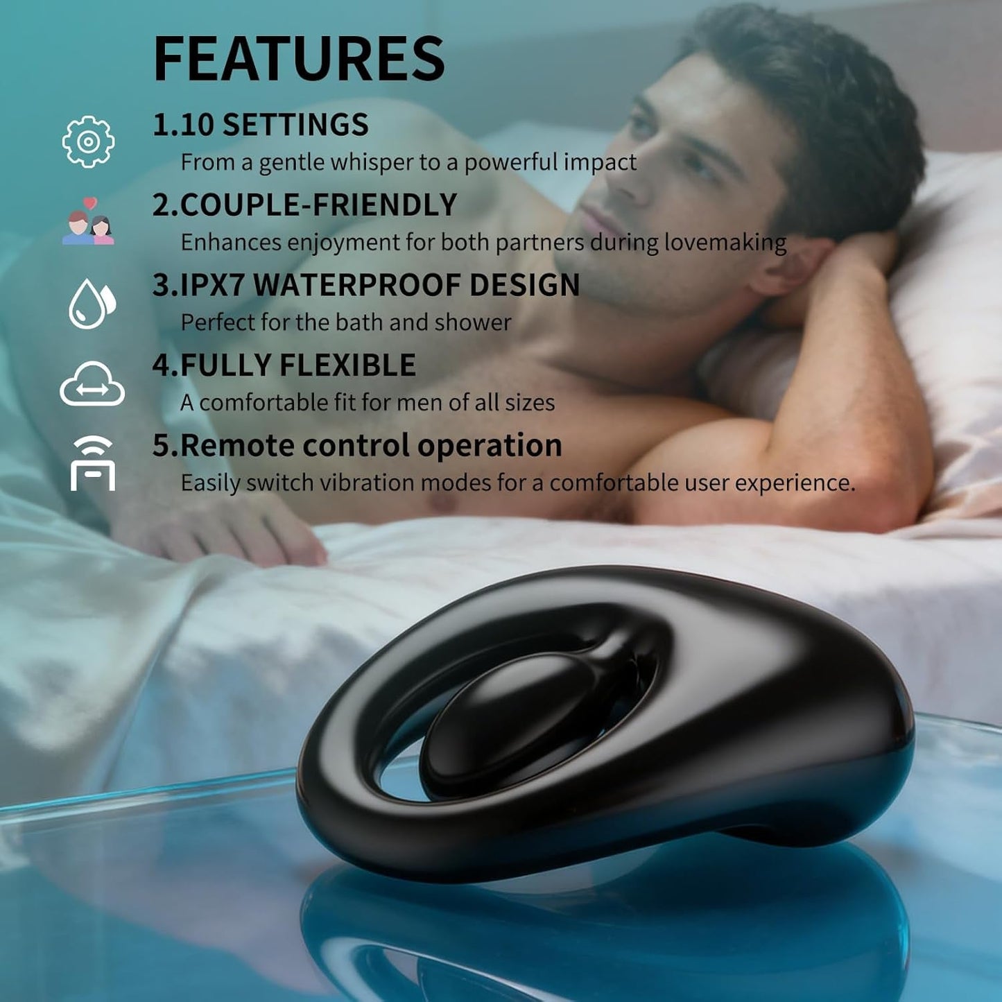 SurgeBond Vibrating Triple - Motor Cock Ring for Couples - Vixen | Nova Network