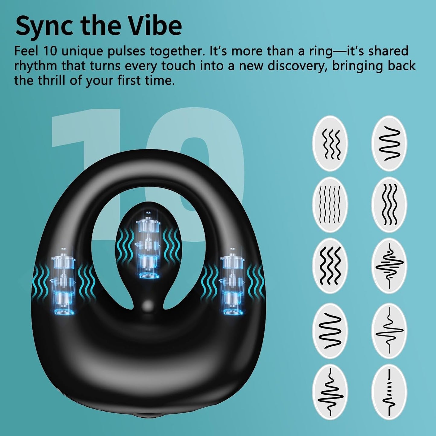 SurgeBond Vibrating Triple - Motor Cock Ring for Couples - Vixen | Nova Network