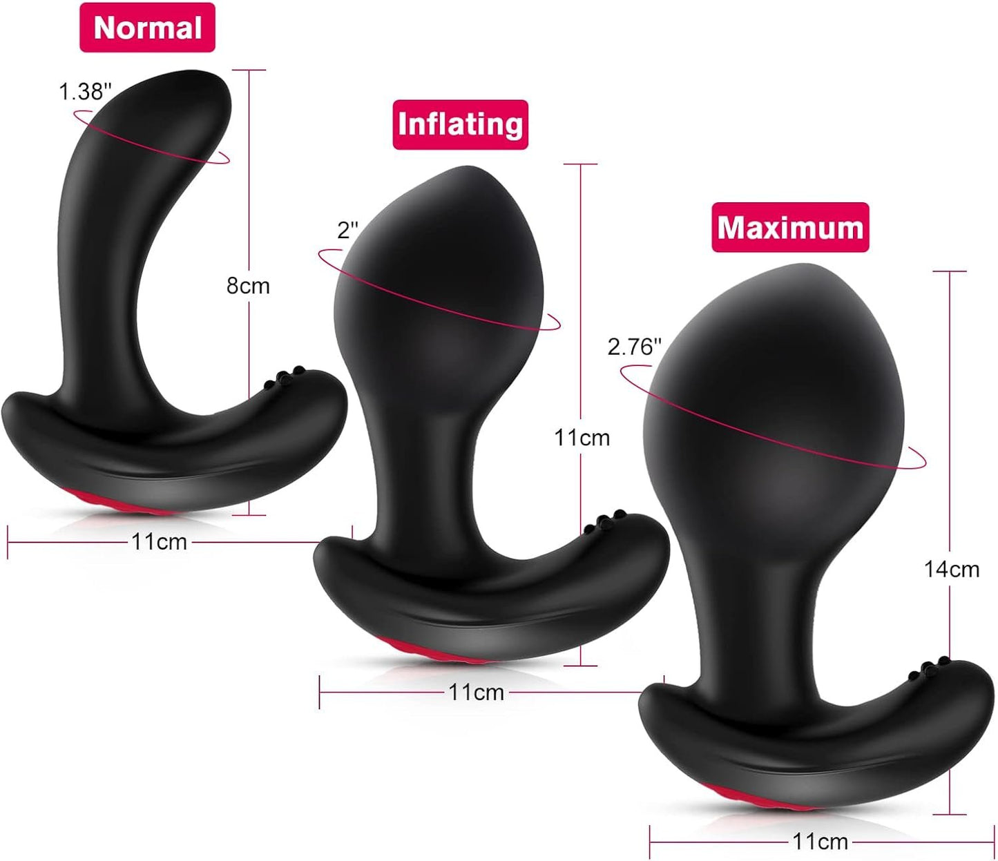 SurgeExpand Inflatable Prostate Massager | Remote, 10 Modes - Vixen | Nova Network