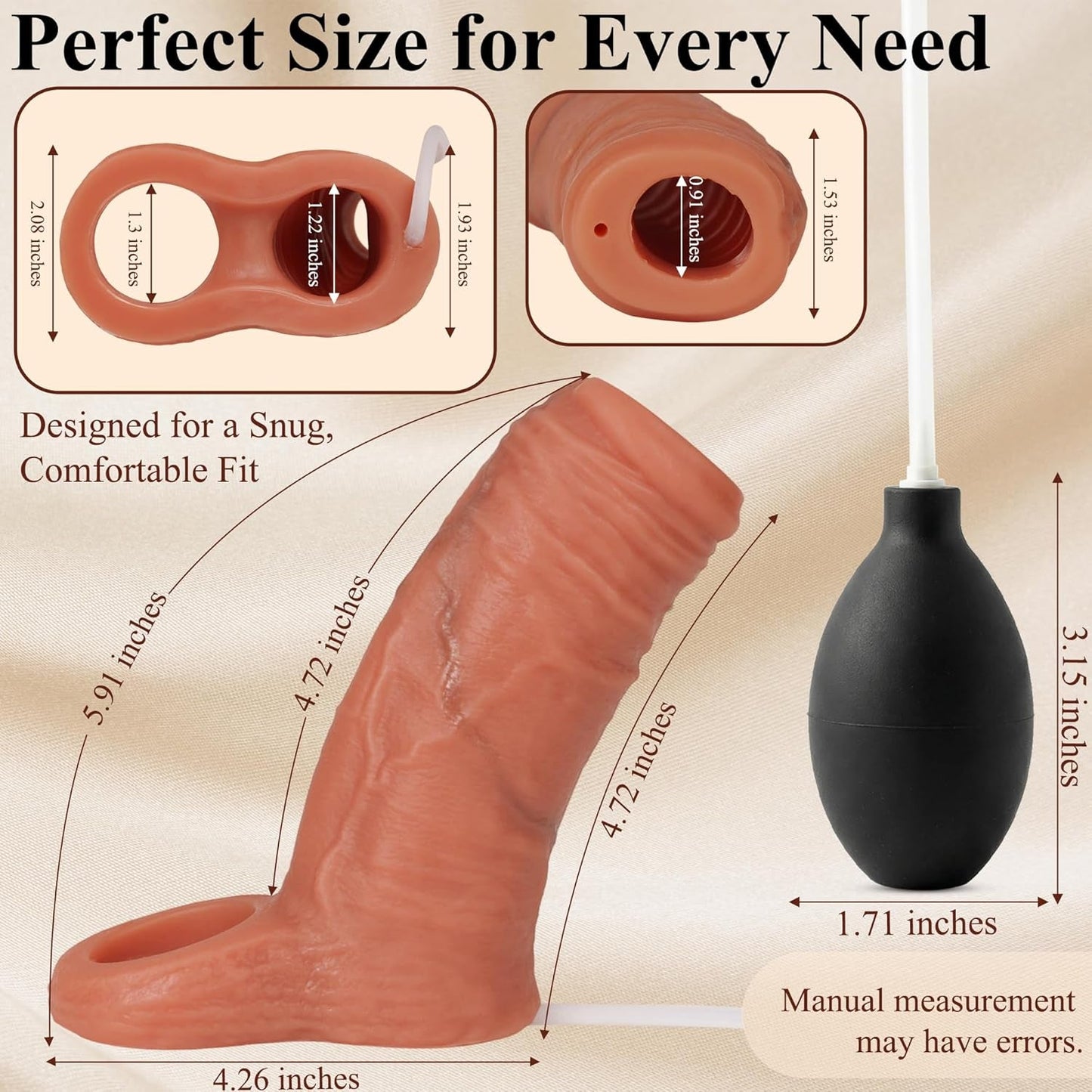 SurgeFlex Realistic Squirting Penis Sleeve - L - Vixen | Nova Network