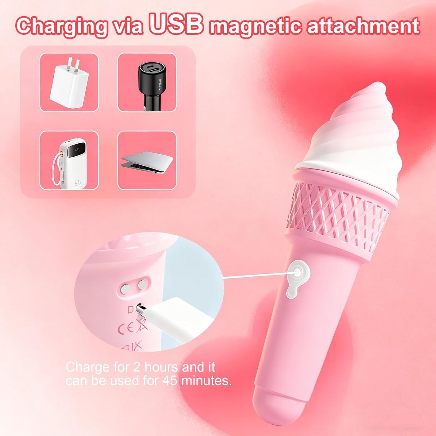 SweetRush Magic Ice Cream Wand Vibrator - Vixen | Nova Network