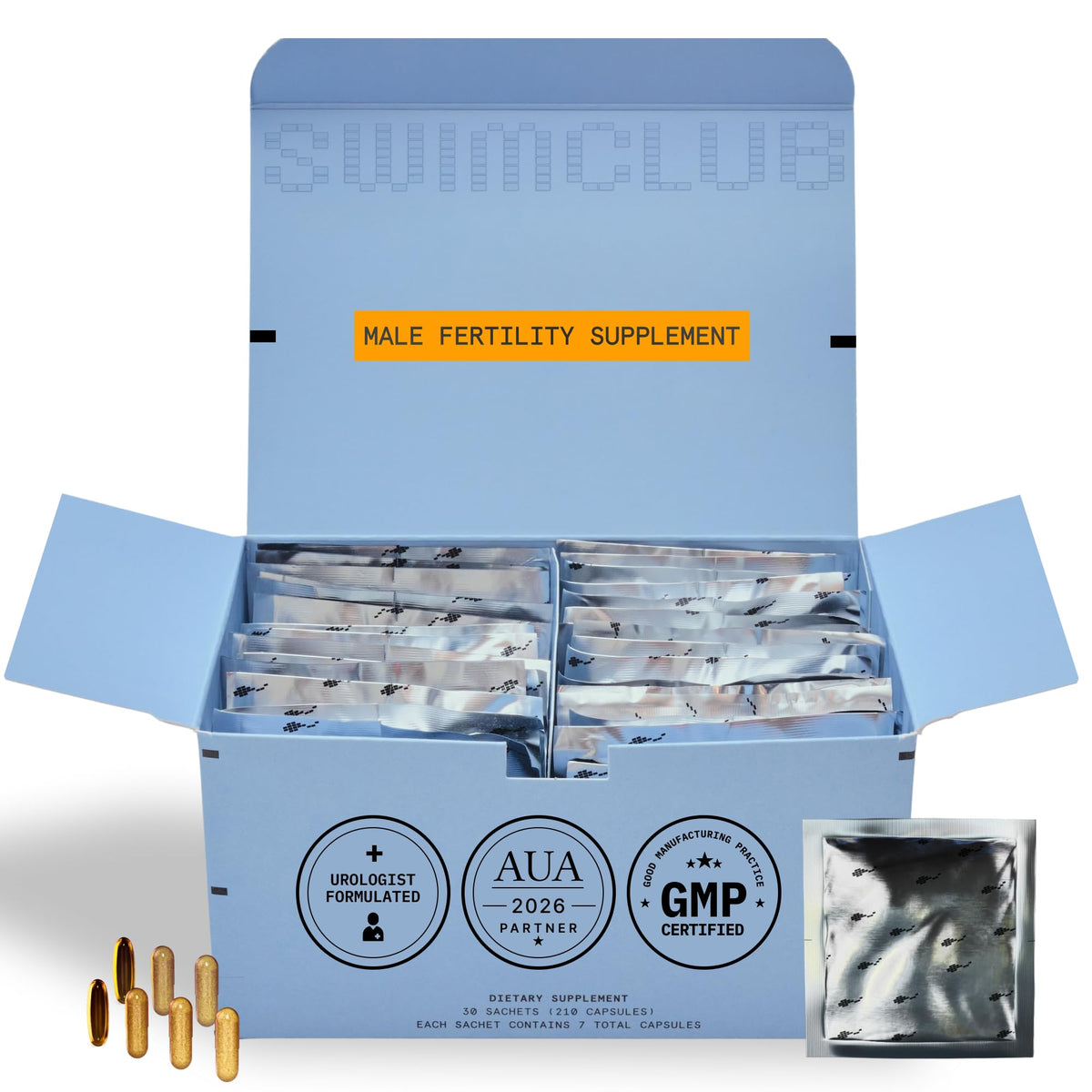 SWIM CLUB Male Fertility Supplement with CoQ10 & Omega-3 - Vixen Adult Playroom