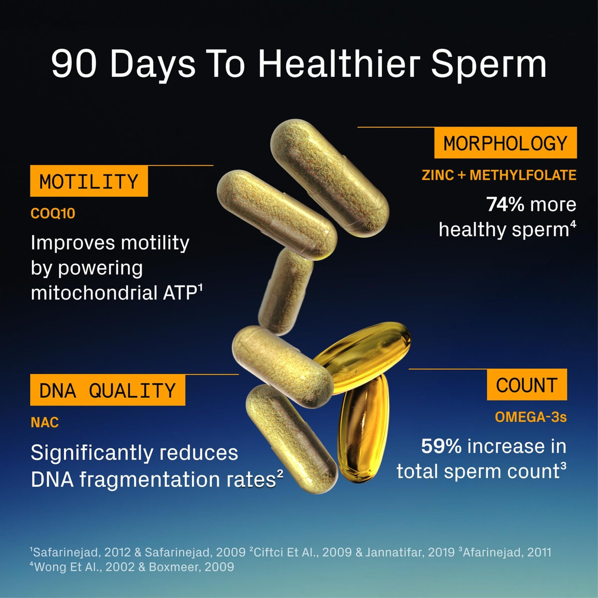 SWIM CLUB Male Fertility Supplement with CoQ10 & Omega-3 - Vixen Adult Playroom