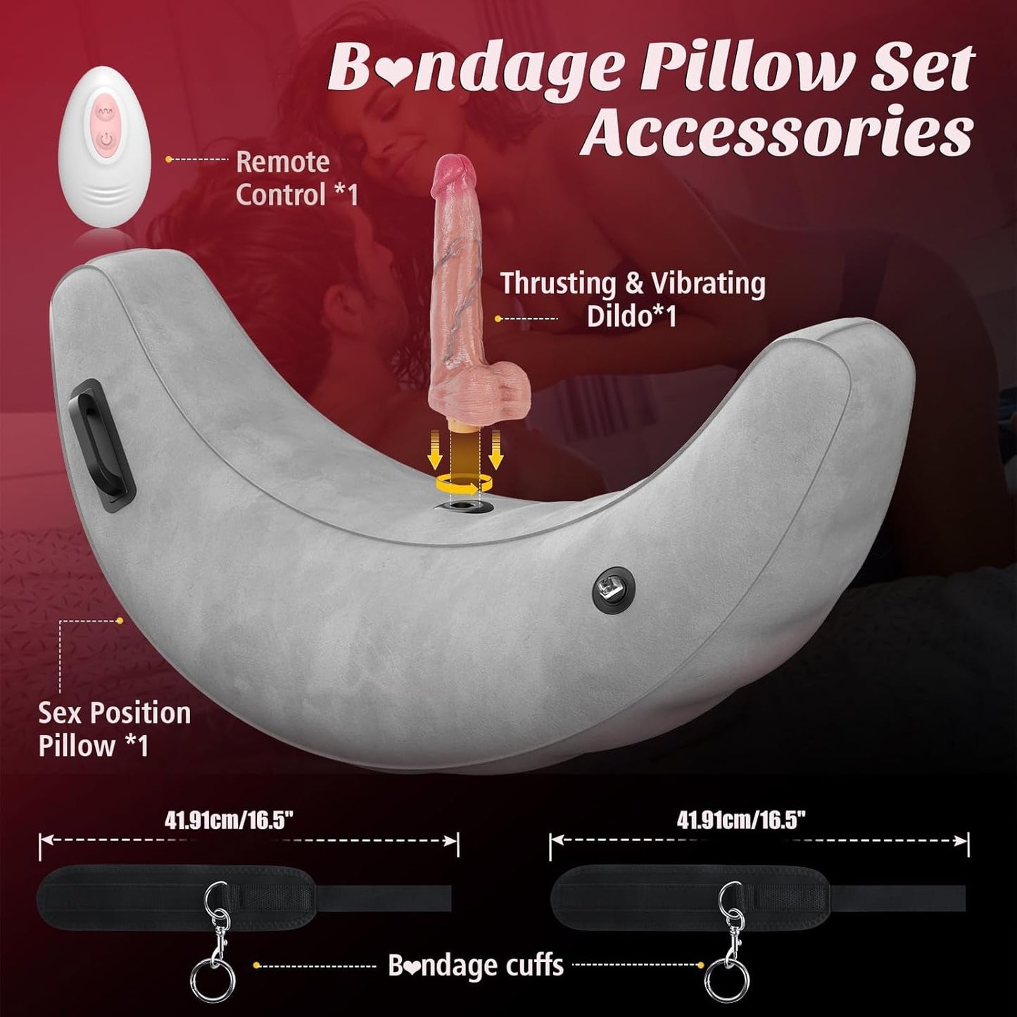 SwingSaddle Sex Position Pillow Dildo Mount with Vibrator - Vixen | Nova Network