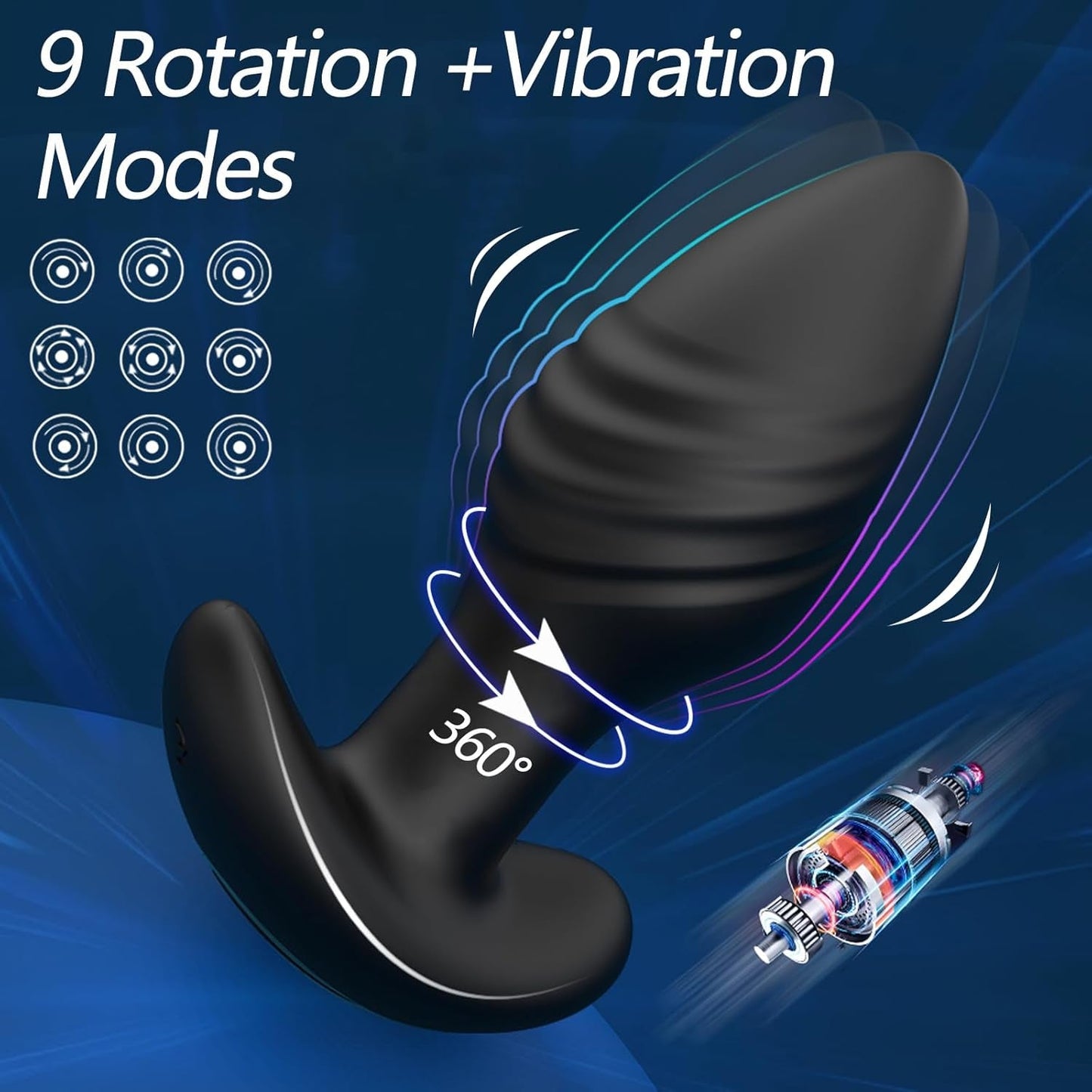 SwirlCommand 360° App Controlled Rotating Butt Plug - Vixen | Nova Network