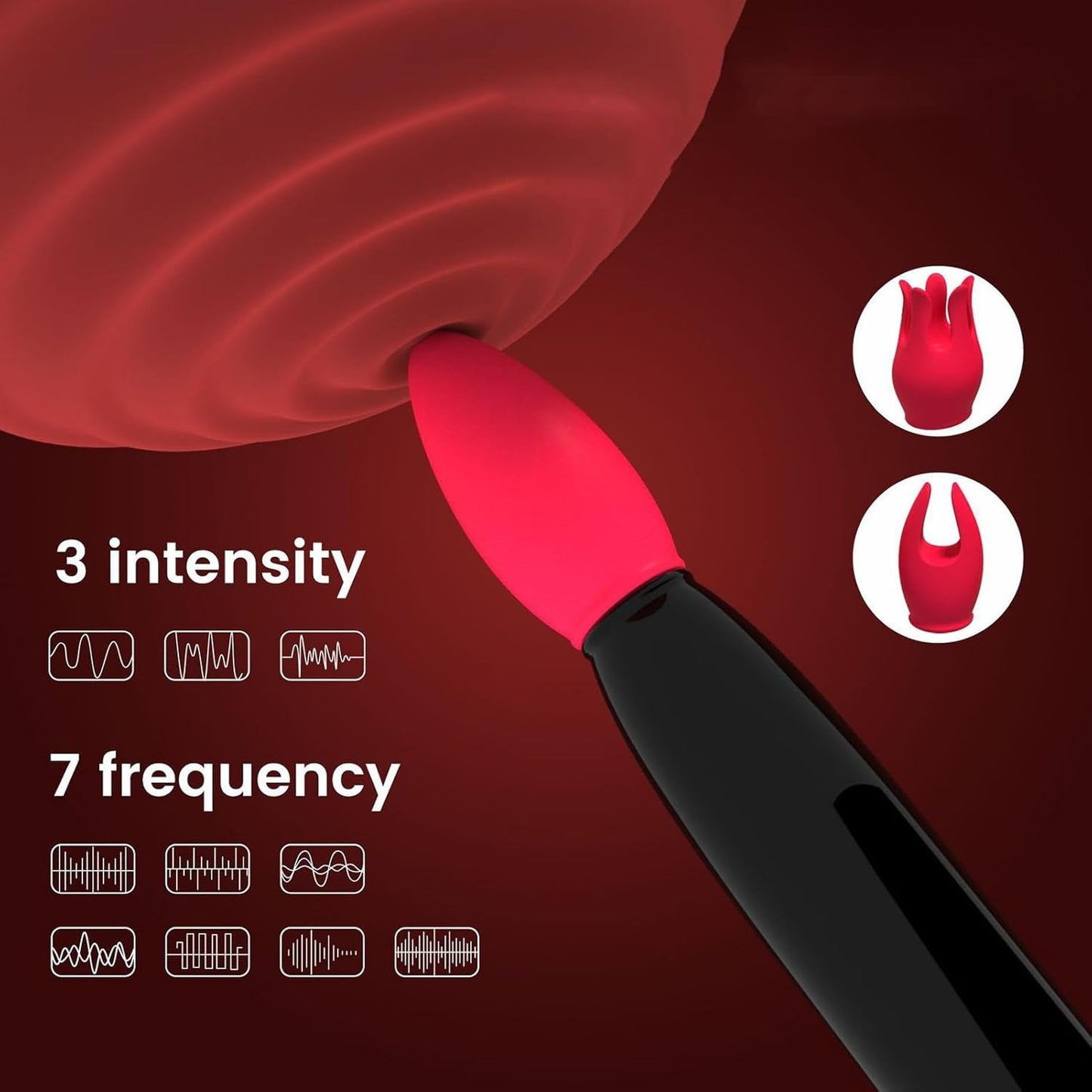 SwitchKiss Bullet Vibrator with 3 Heads - Vixen | Nova Network