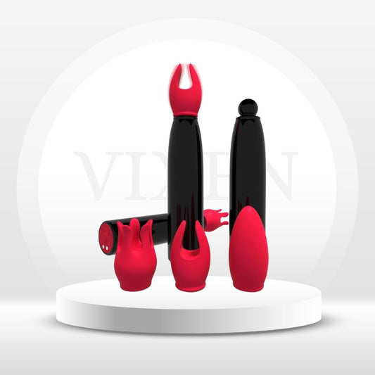 SwitchKiss Bullet Vibrator with 3 Heads - Vixen | Nova Network