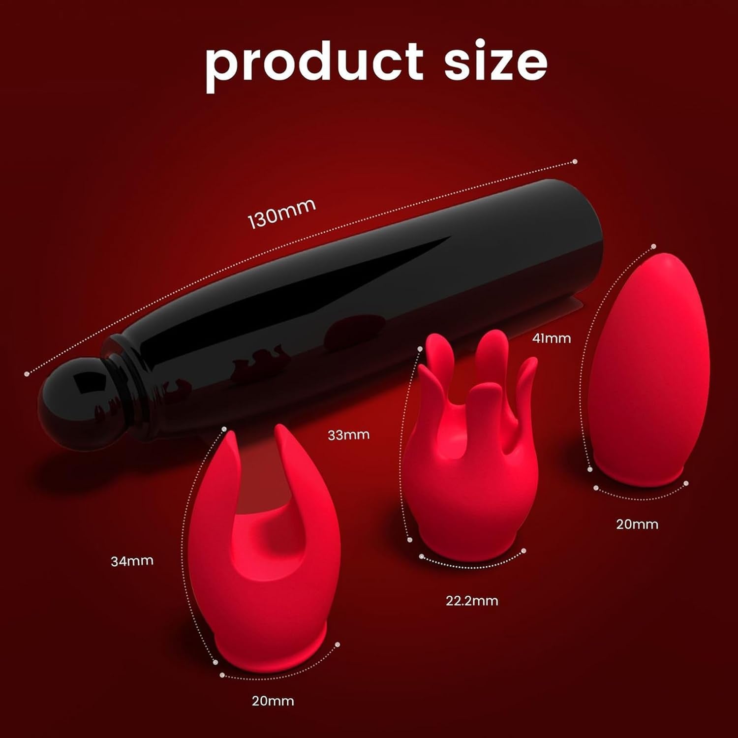 SwitchKiss Bullet Vibrator with 3 Heads - Vixen | Nova Network