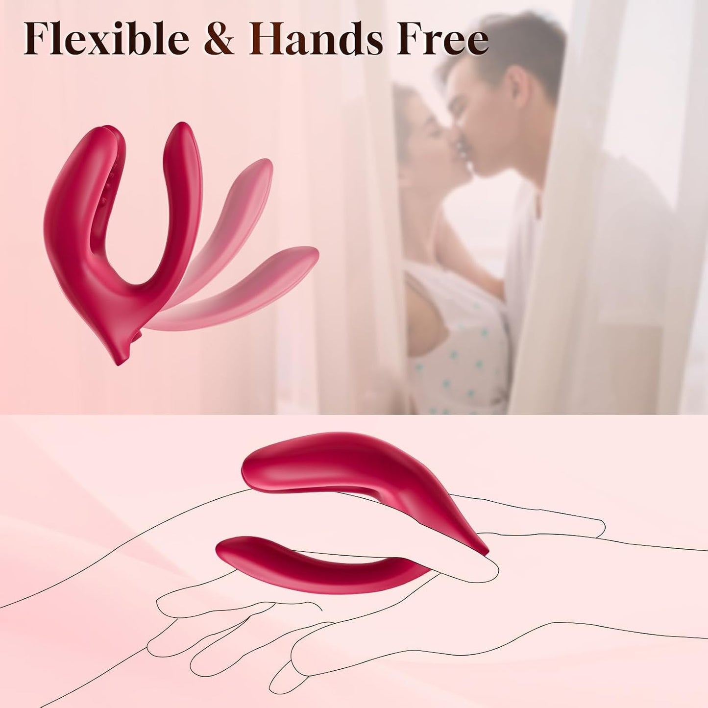 Sync & Bliss Vibrating Cock Ring – Clit & G-Spot Sleeve, 10 Modes - Vixen Adult Playroom