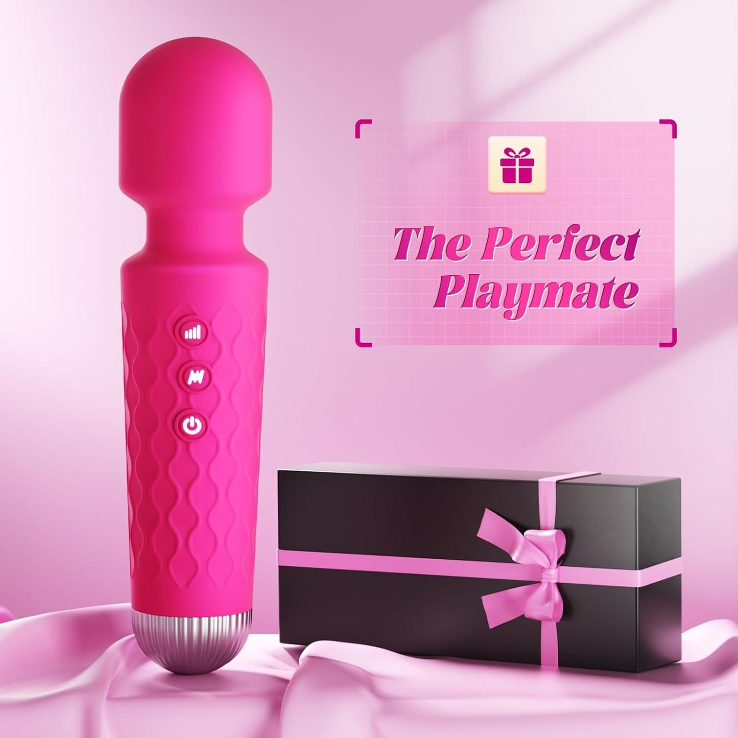 SyncAura App-Control Wand Vibrator, G-Spot, IPX7 - Vixen Adult Playroom