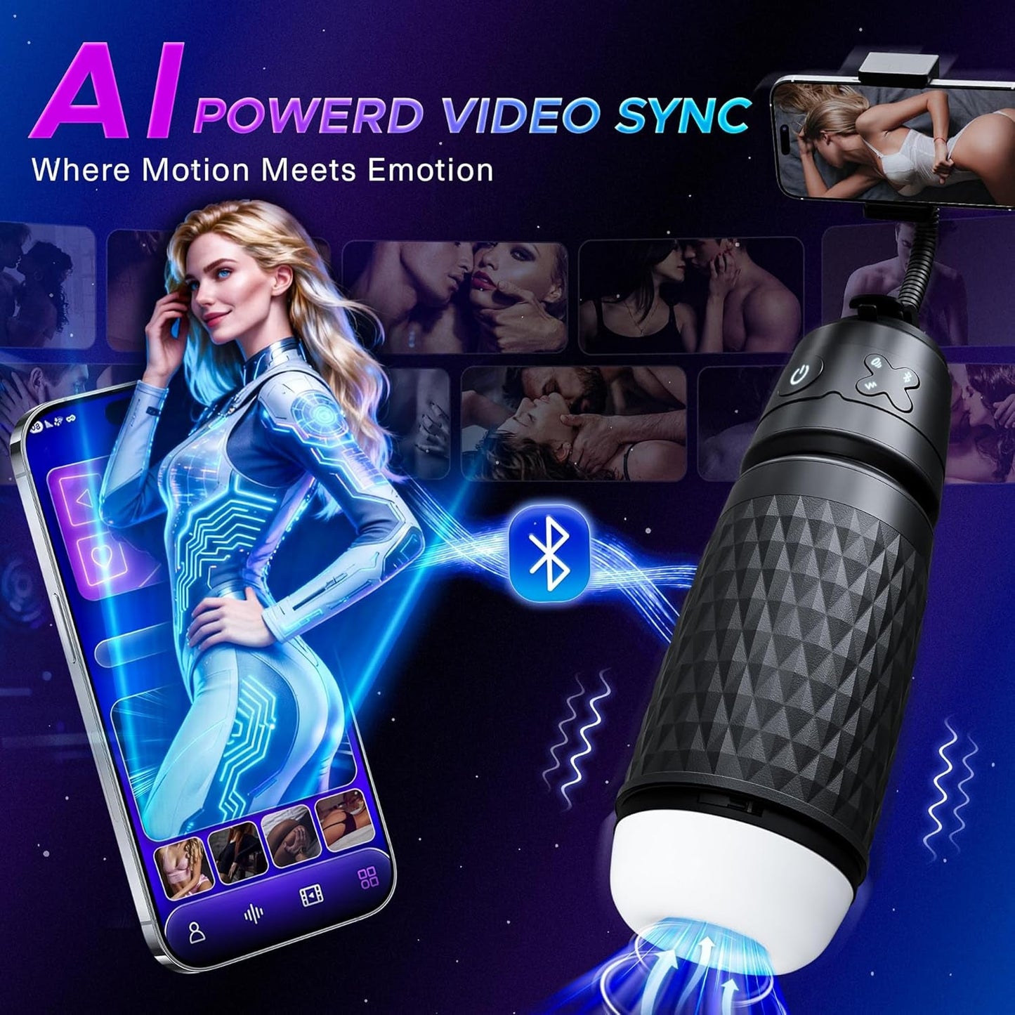 SyncForce AI Pulse Suction Stroker - Vixen | Nova Network