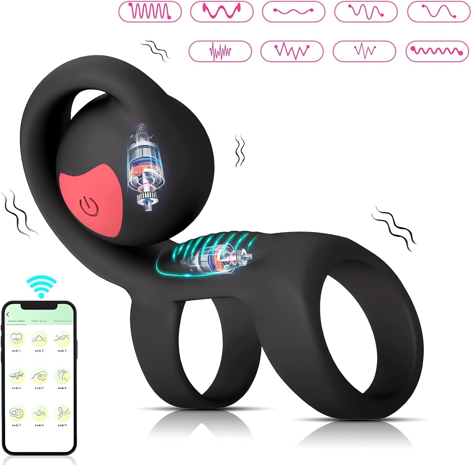SyncSpark App - Controlled Vibrating Cock Ring Clit Stimulator - Vixen | Nova Network