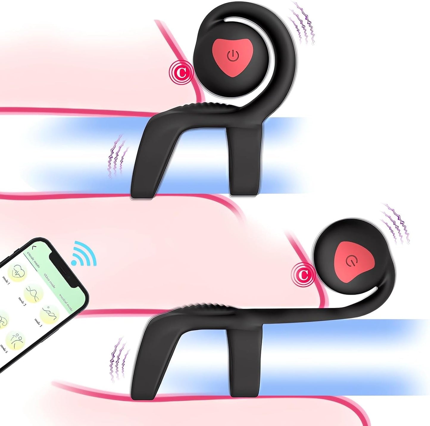 SyncSpark App - Controlled Vibrating Cock Ring Clit Stimulator - Vixen | Nova Network