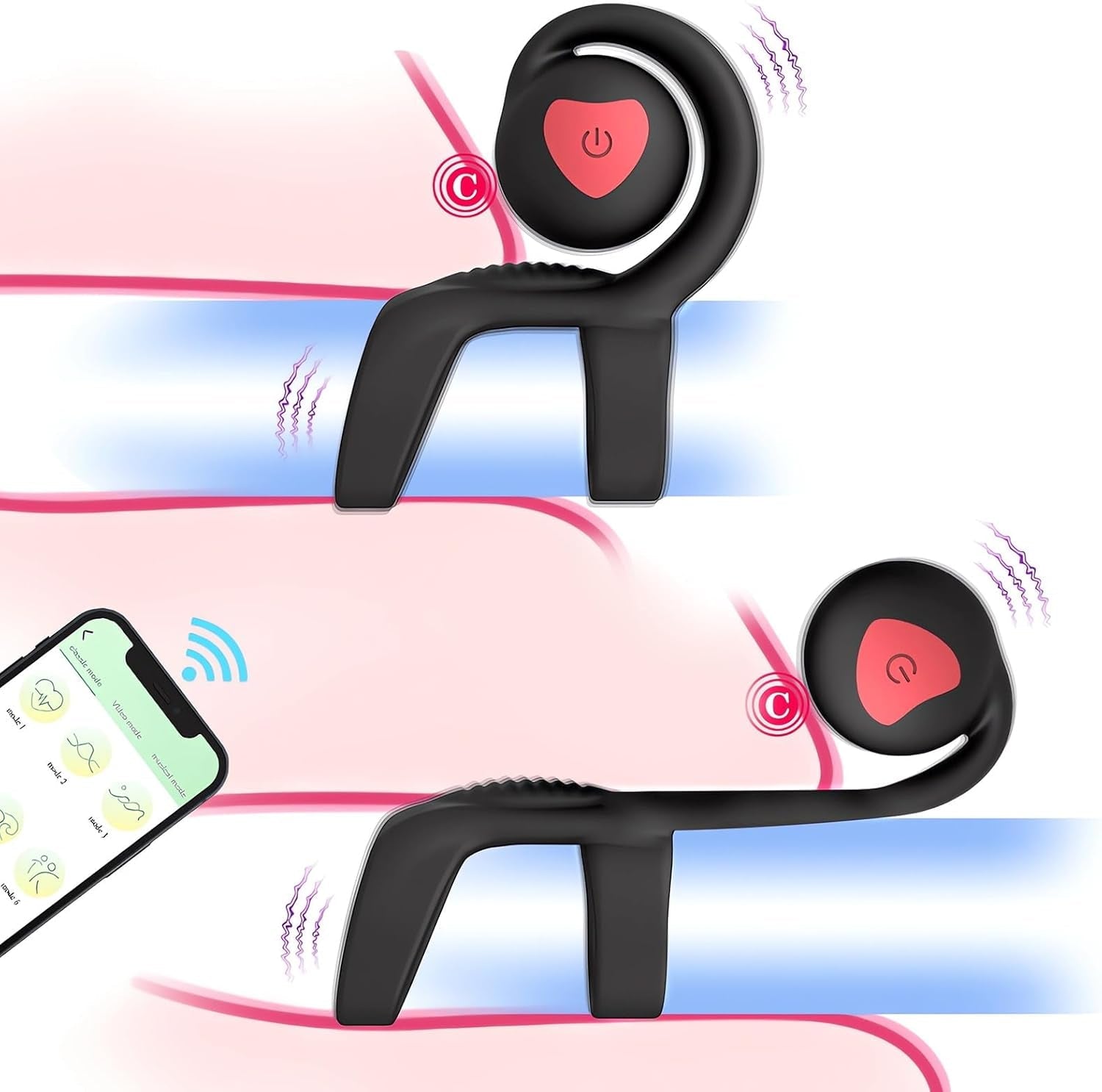 SyncSpark App - Controlled Vibrating Cock Ring Clit Stimulator - Vixen | Nova Network