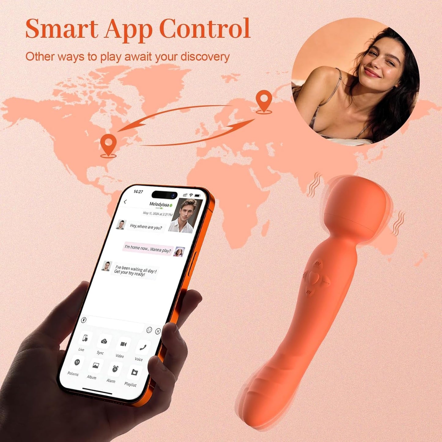 SyncWand AI App - Control G - Spot Vibrator Wand - Vixen | Nova Network