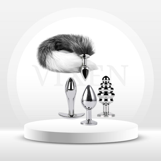 TailTease Fox Plug Set with 3 Metal Plugs - Vixen | Nova Network