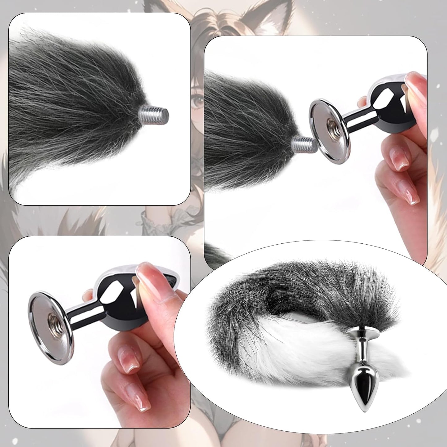 TailTease Fox Plug Set with 3 Metal Plugs - Vixen | Nova Network