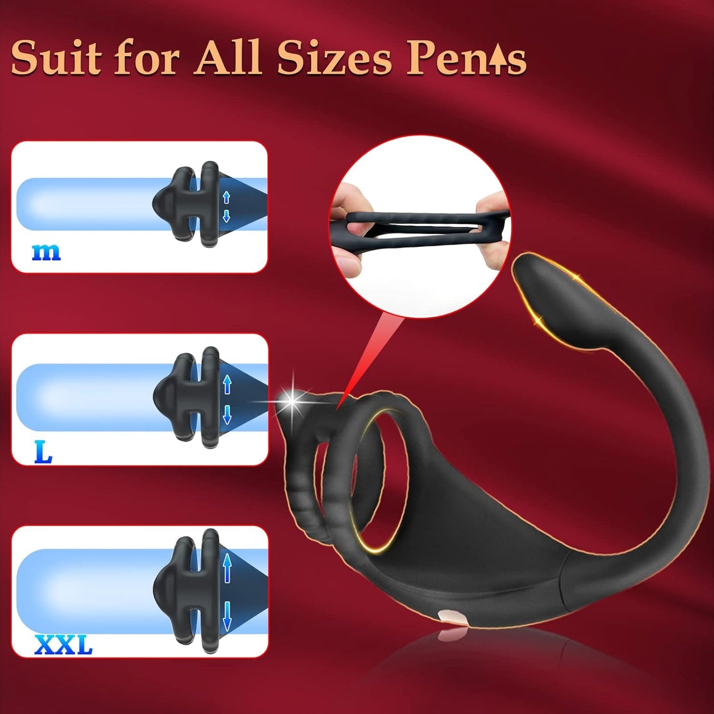 TaintPulse Vibrating Cock Ring Prostate Plug - Vixen | Nova Network