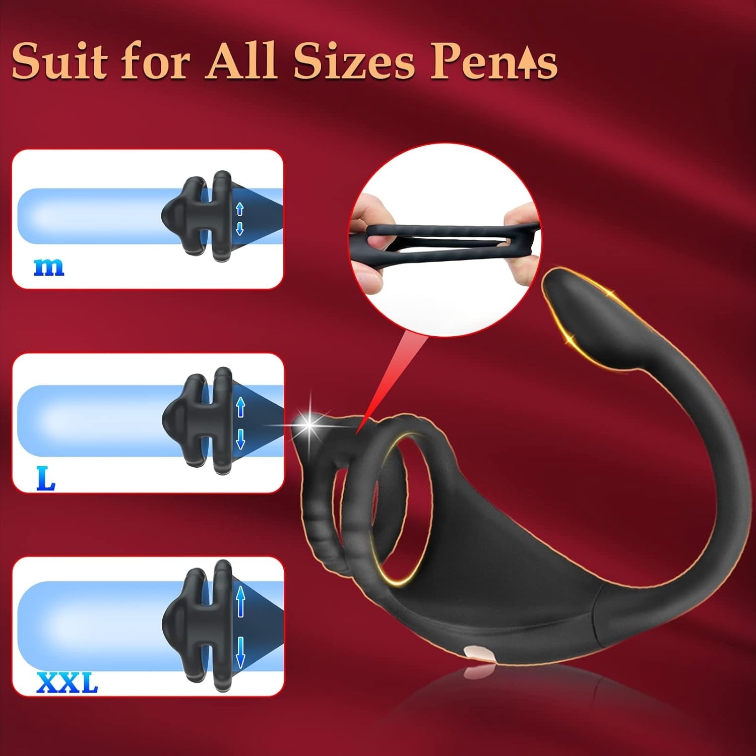 TaintPulse Vibrating Cock Ring Prostate Plug - Vixen | Nova Network