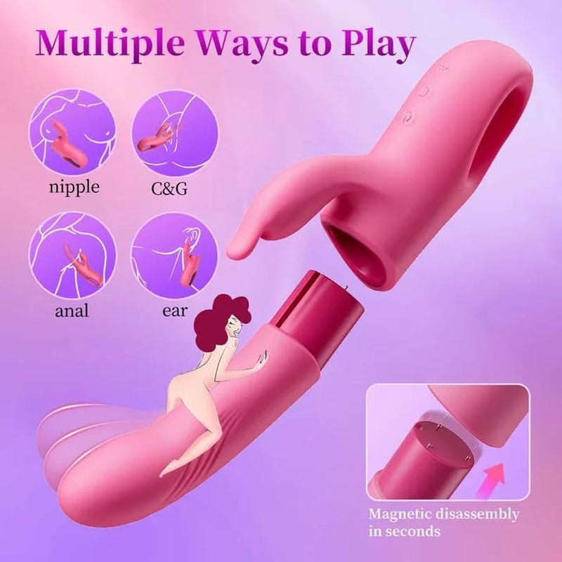 TapFever 7 Tapping Modes Heated Rabbit Vibrator - Vixen | Nova Network