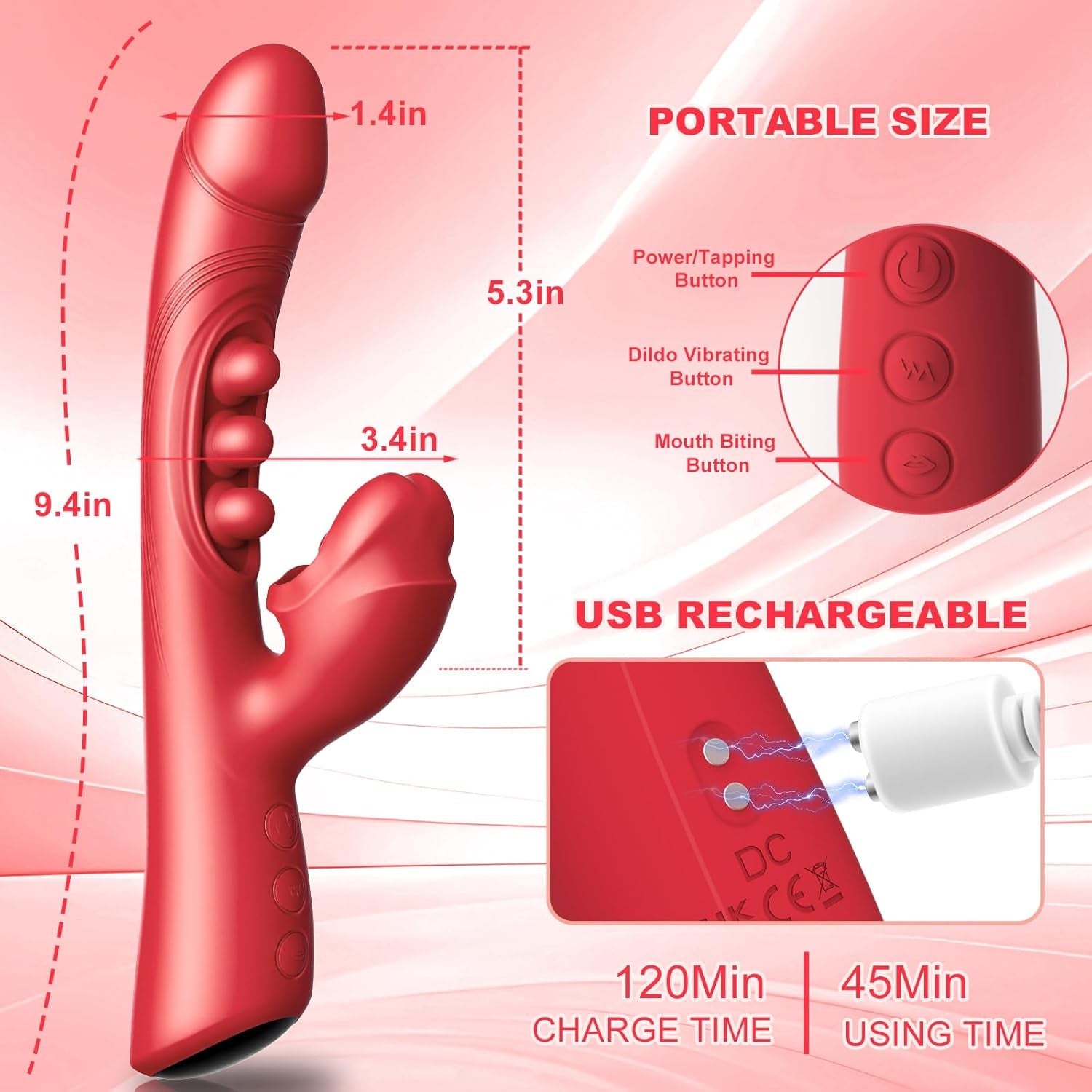 TeaseBite Tapping Balls Biting G - Spot Vibrator - Vixen | Nova Network