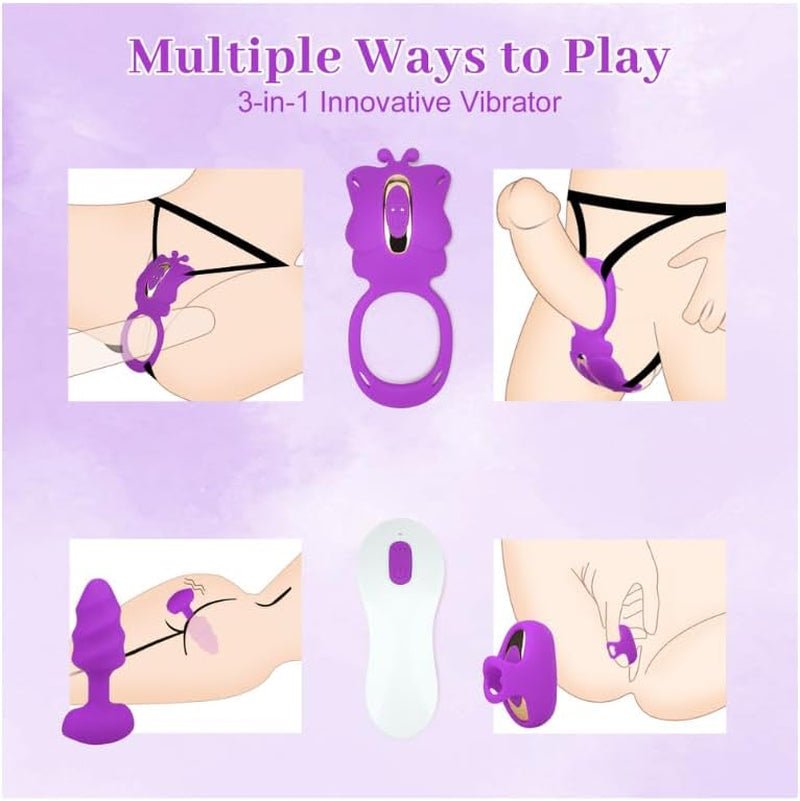 TeaseLink 3 - in - 1 Couples Vibrator Kit - Vixen | Nova Network