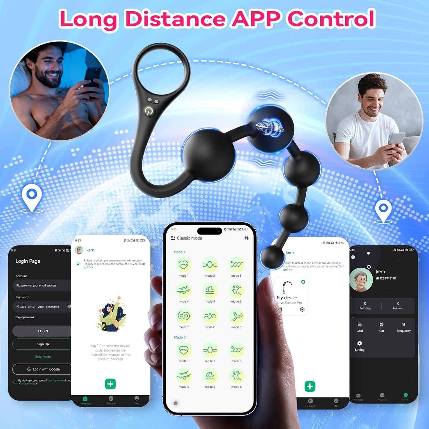 TemptLink App - Control Anal Beads & G - Spot Vibrator - Vixen | Nova Network