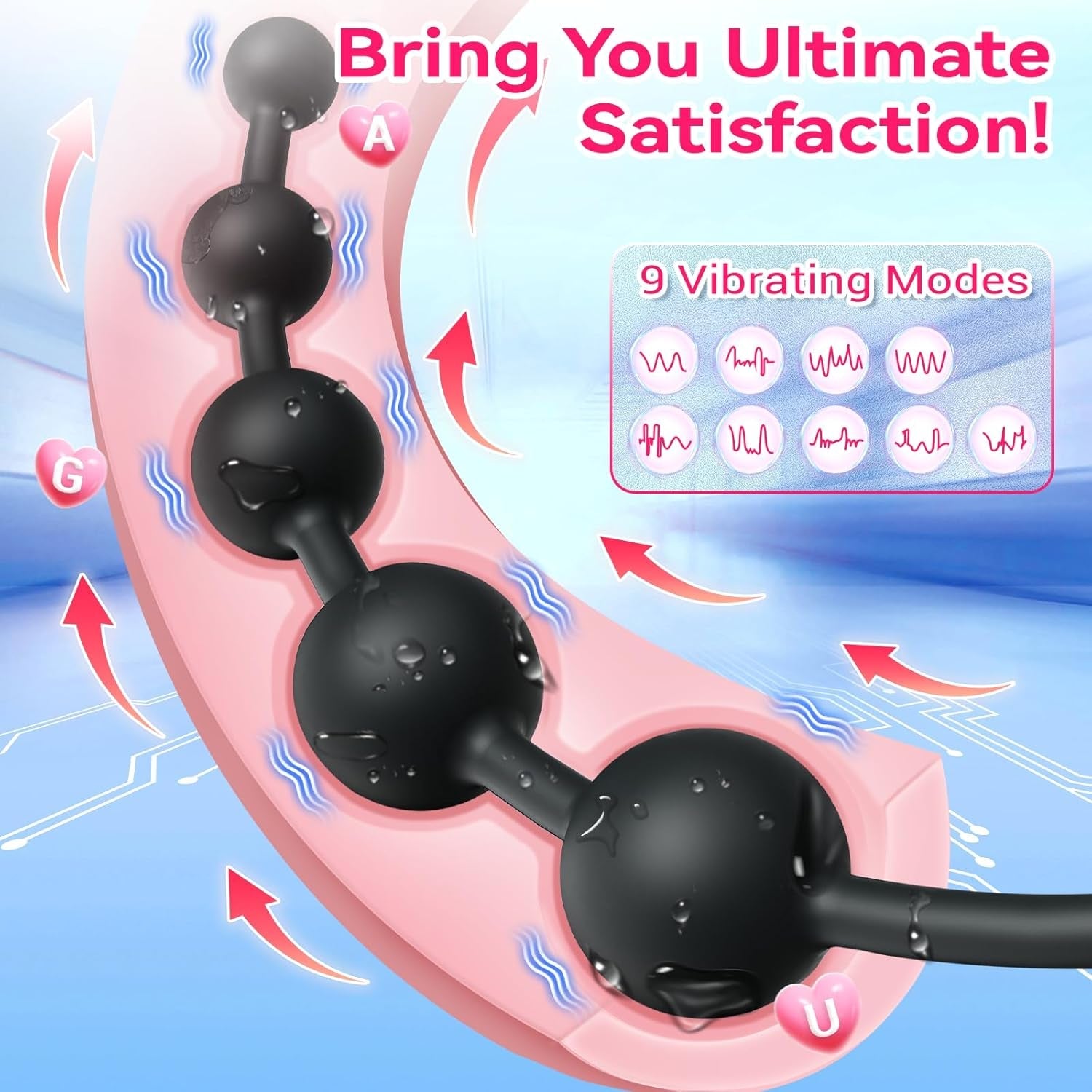 TemptLink App - Control Anal Beads & G - Spot Vibrator - Vixen | Nova Network