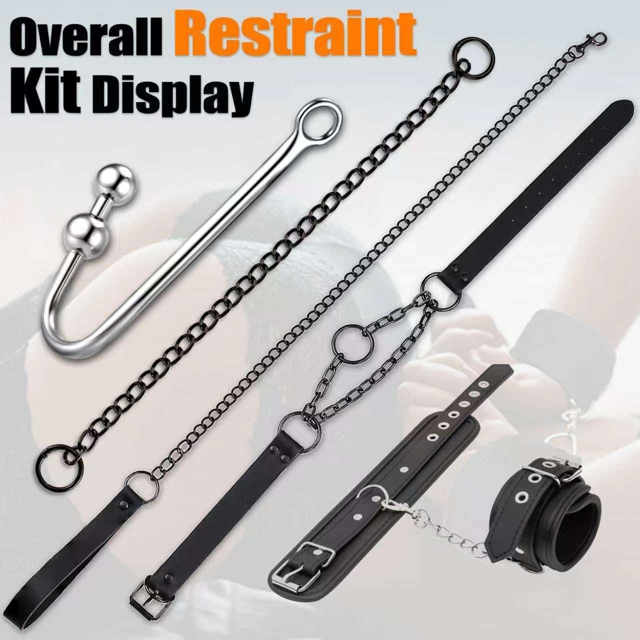 TensionPlay Anal Hook BDSM Bondage Kit with Collar - Vixen Adult Playroom