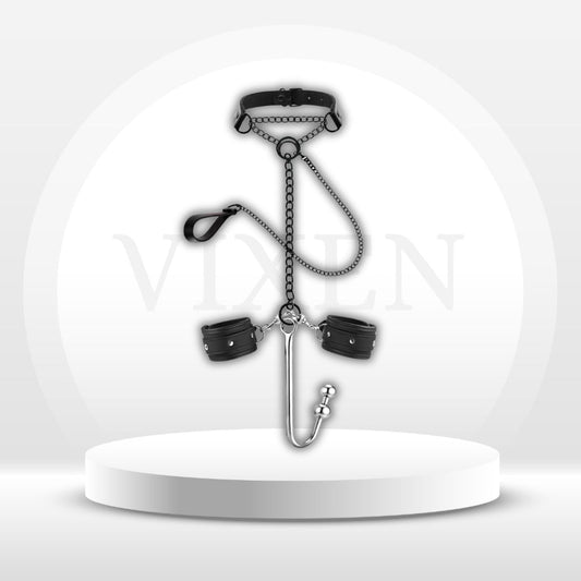 TensionPlay Anal Hook BDSM Bondage Kit with Collar - Vixen Adult Playroom