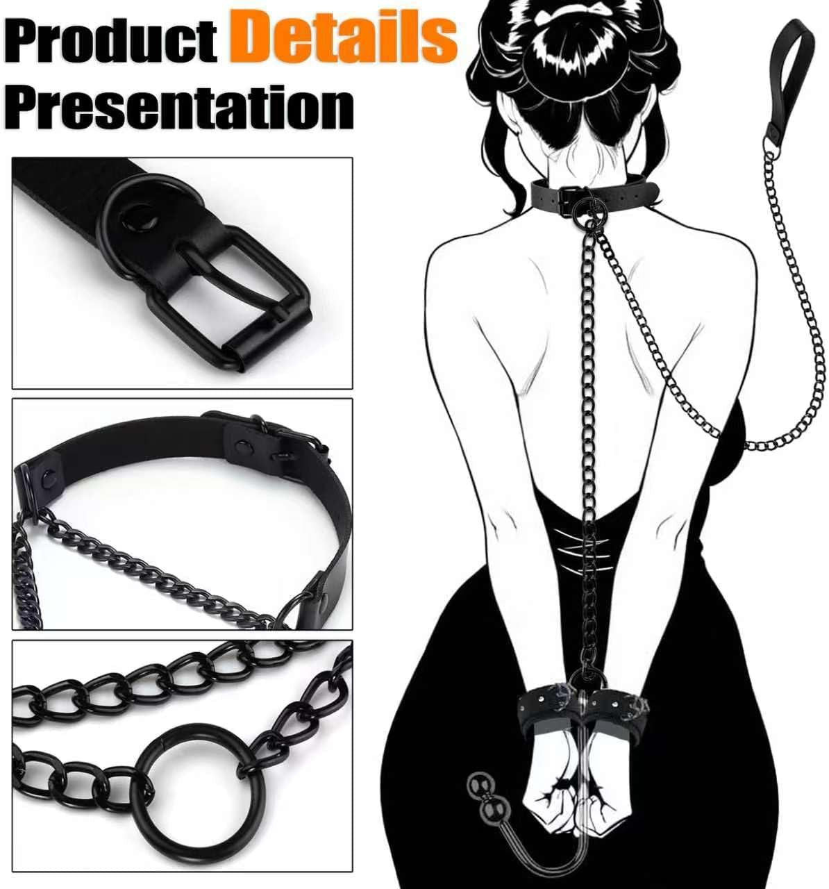 TensionPlay Anal Hook BDSM Bondage Kit with Collar - Vixen Adult Playroom