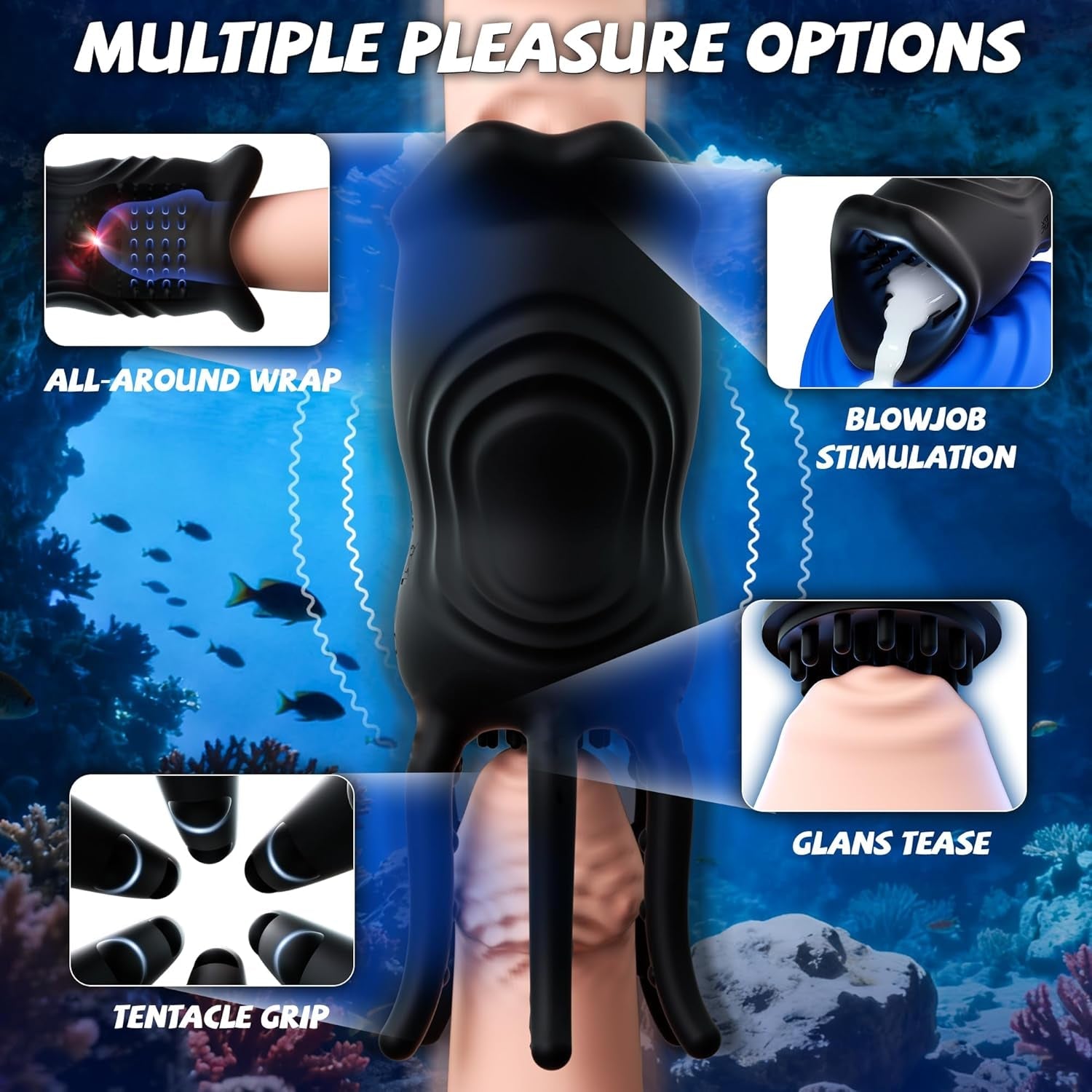 TentacleX 360° Tentacle Male Vibrating Stroker - Vixen | Nova Network