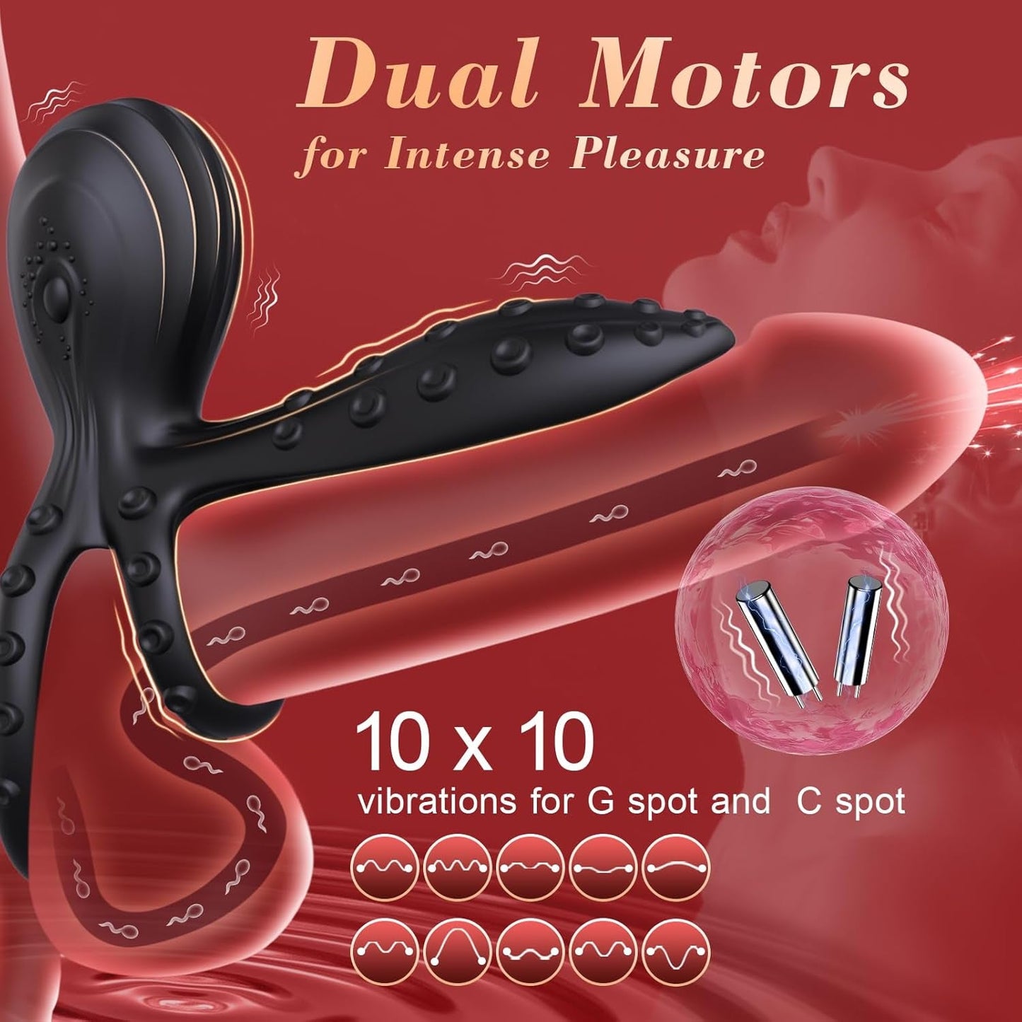 TentaTwin Vibrating Cock Ring Octopus 10 Modes | Couples Toy - Vixen | Nova Network