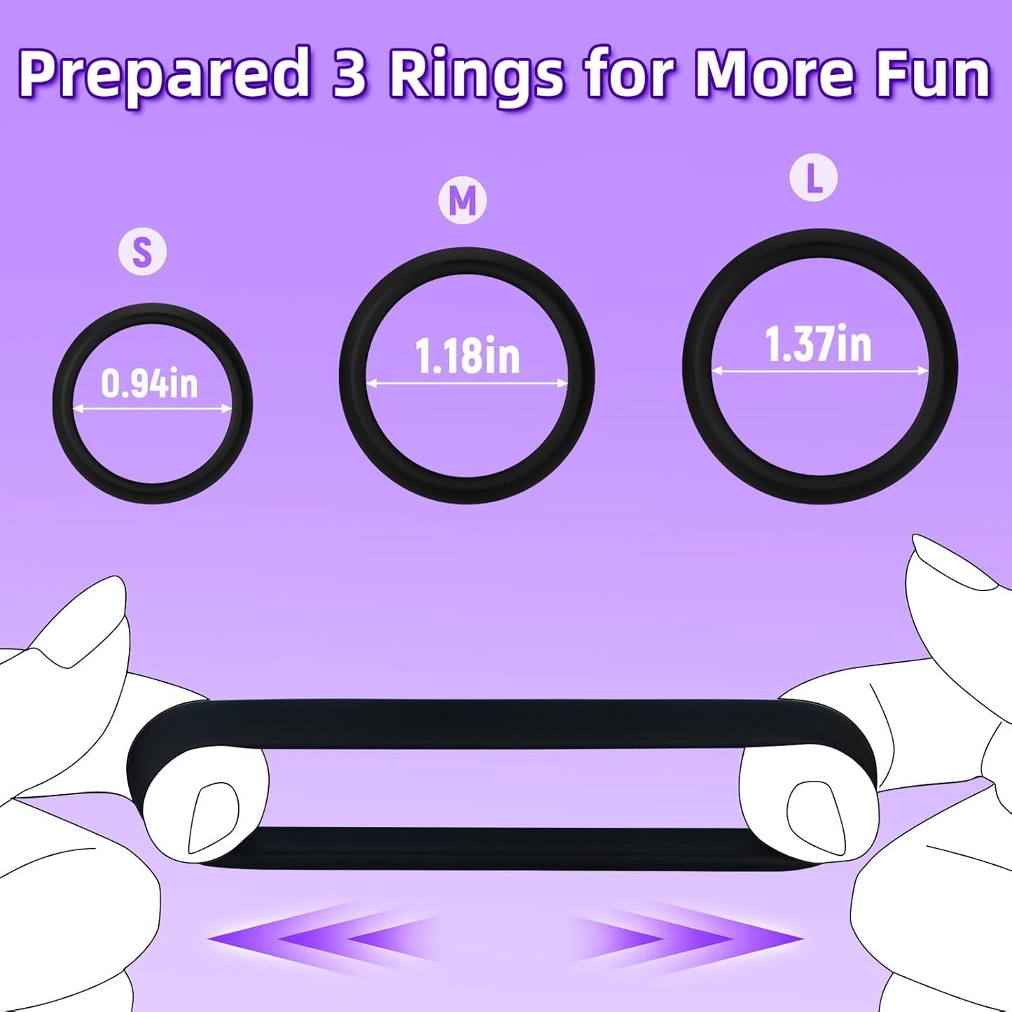 TextureLock 6 - Piece Silicone Cock Ring Sleeve Set - Vixen | Nova Network