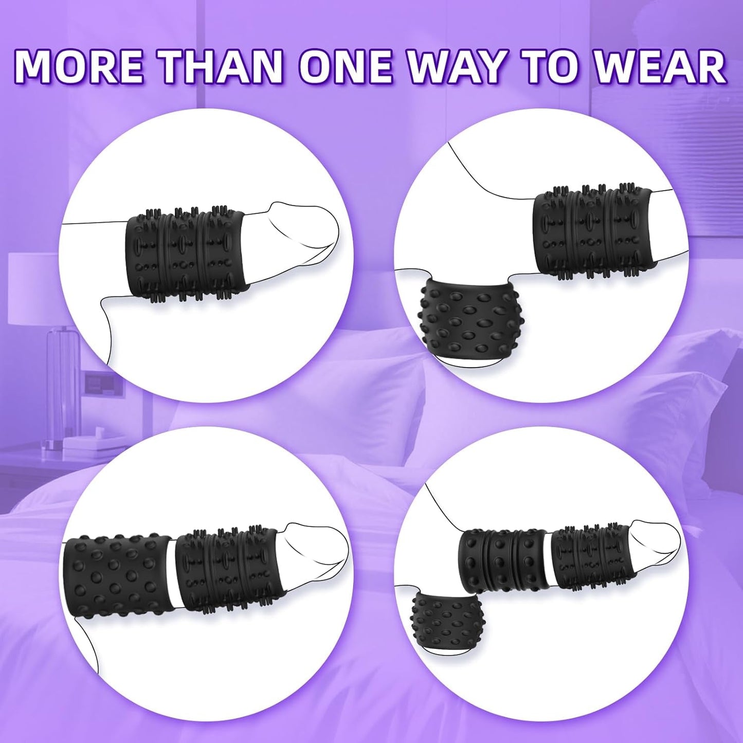 TextureLock 6 - Piece Silicone Cock Ring Sleeve Set - Vixen | Nova Network