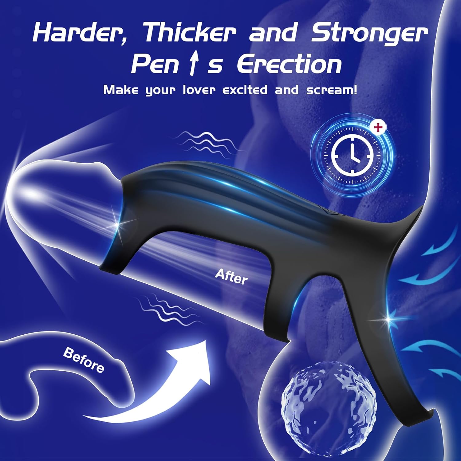 ThickSync Vibrating Penis Sleeve with G - Spot Stimulator - Vixen | Nova Network
