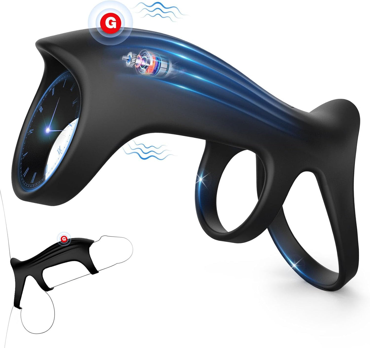 ThickSync Vibrating Penis Sleeve with G - Spot Stimulator - Vixen | Nova Network