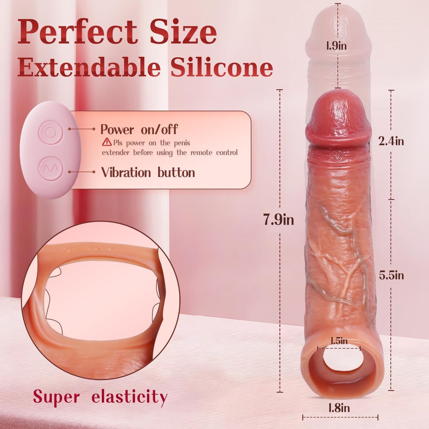 ThickThrill Vibrating Penis Sleeve Extender - Vixen | Nova Network