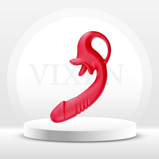 ThronyX Dual - Action Rose Thrusting & Licking Vibrator - Vixen | Nova Network