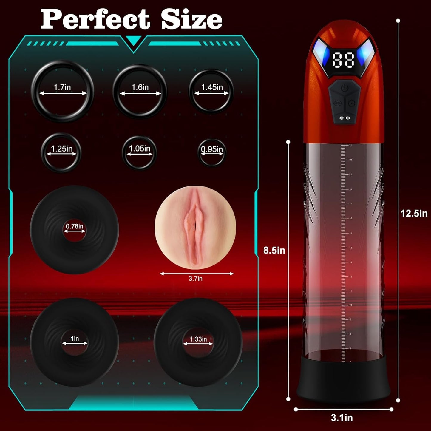 ThrottleCore 2-in-1 Penis Pump & Male Masturbator - Vixen Adult Playroom
