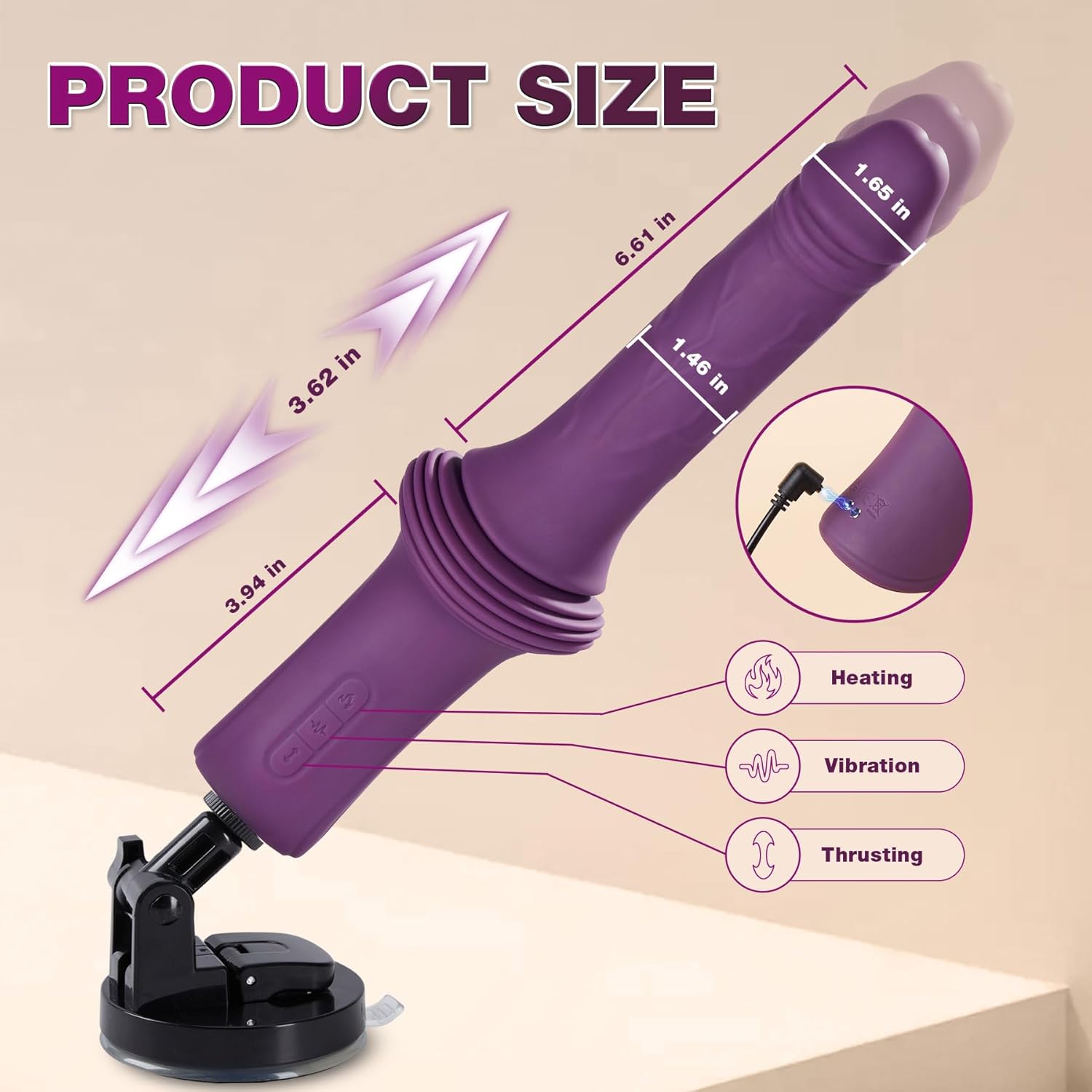 ThrustDeep Heated Dildo Sex Machine - Vixen | Nova Network