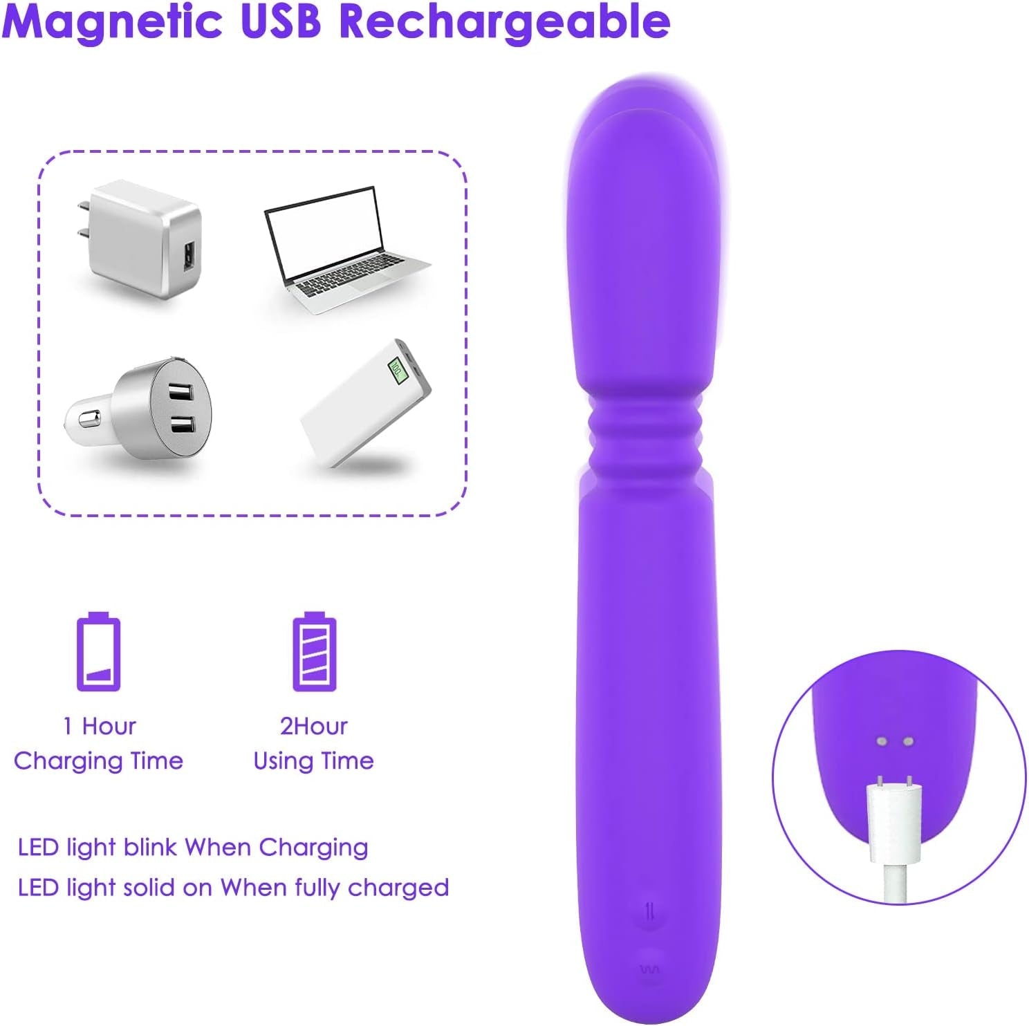 ThrusterLuxe Thrusting Dildo Vibrator Wand, 10 Modes - Vixen | Nova Network