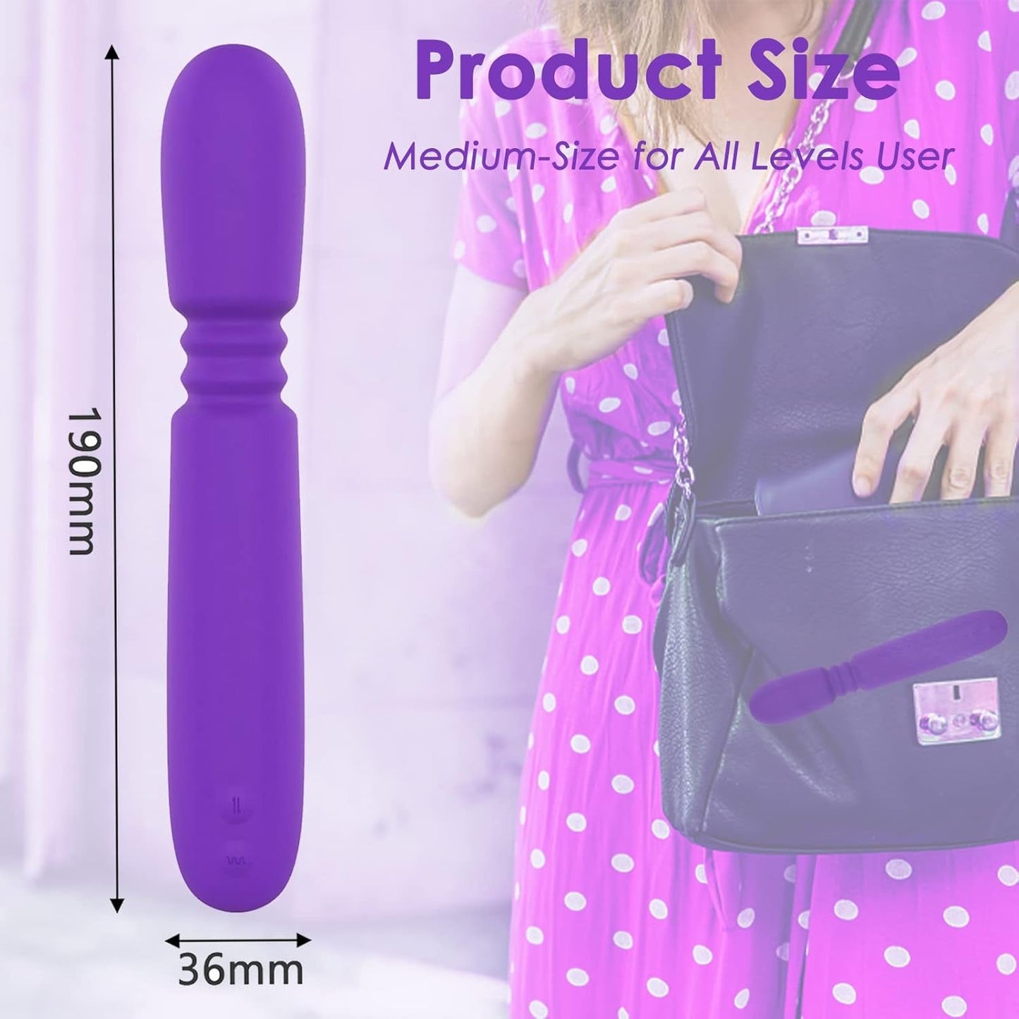 ThrusterLuxe Thrusting Dildo Vibrator Wand, 10 Modes - Vixen | Nova Network