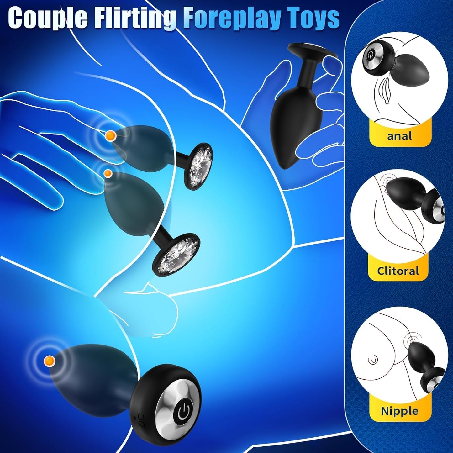 ThrustHaven 4-Pc Anal Plug Kit - 10 Modes - Vixen Adult Playroom