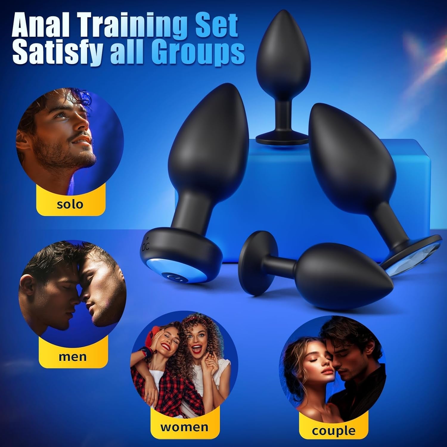 ThrustHaven 4-Pc Anal Plug Kit - 10 Modes - Vixen Adult Playroom